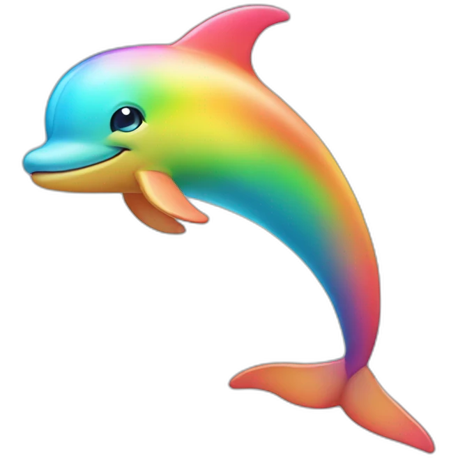 Rainbow Dolphin Full Body emoji
