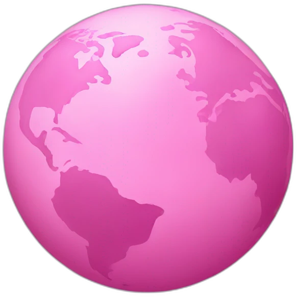 pink earth emoji