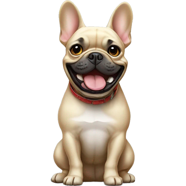 Smiling french bulldog p emoji