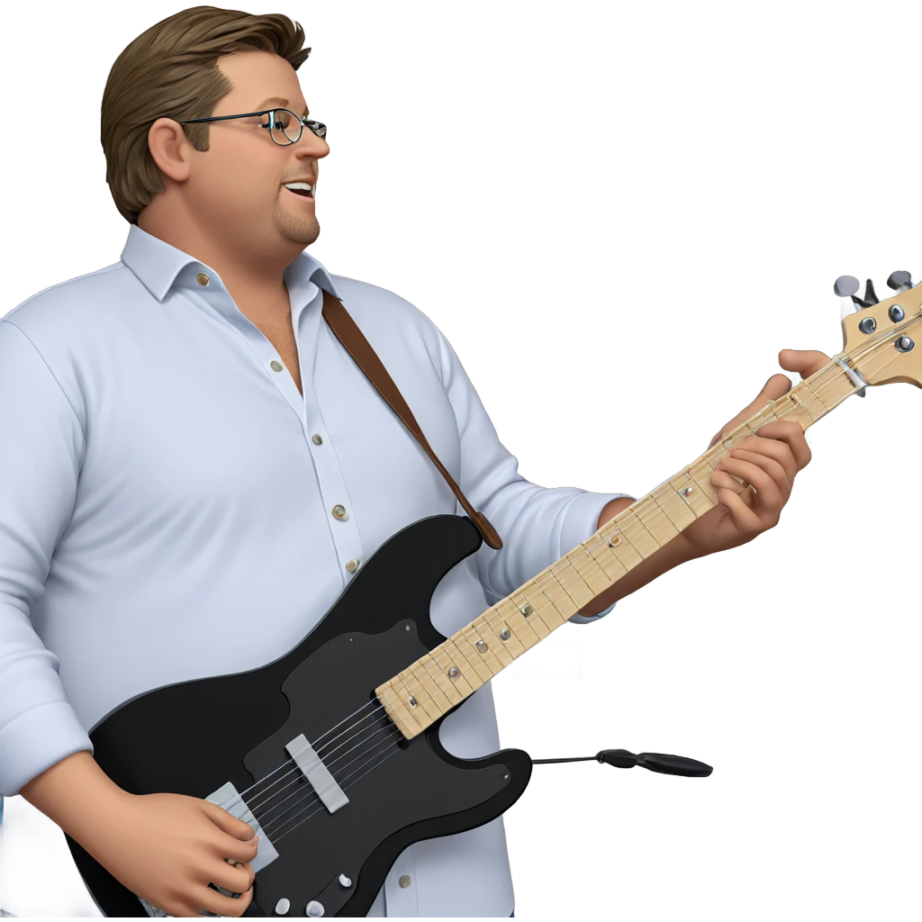 boy playing guitar indoors emoji