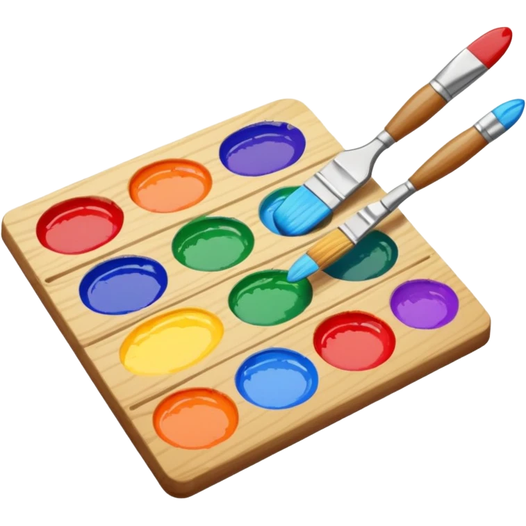 paintbrush and palette emoji