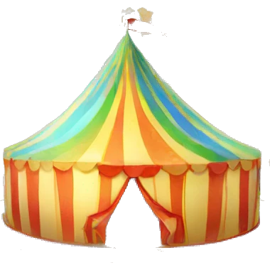 rainbow circus tent emoji