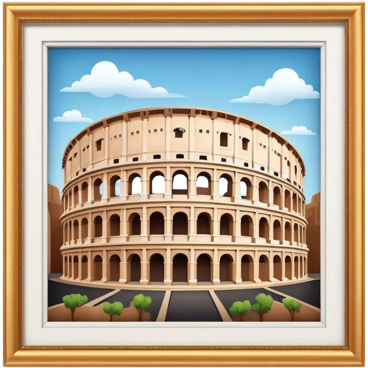 Cinematic Realistic Colosseum Landmark Emoji, depicted as the ancient Roman amphitheater rendered with dramatic architectural detail and dynamic lighting. emoji