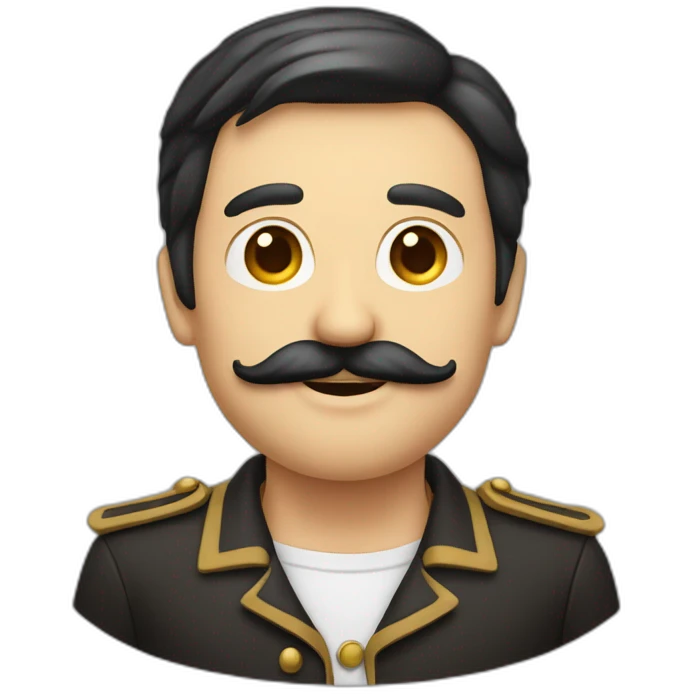 Retraité homme moustache dégarni emoji