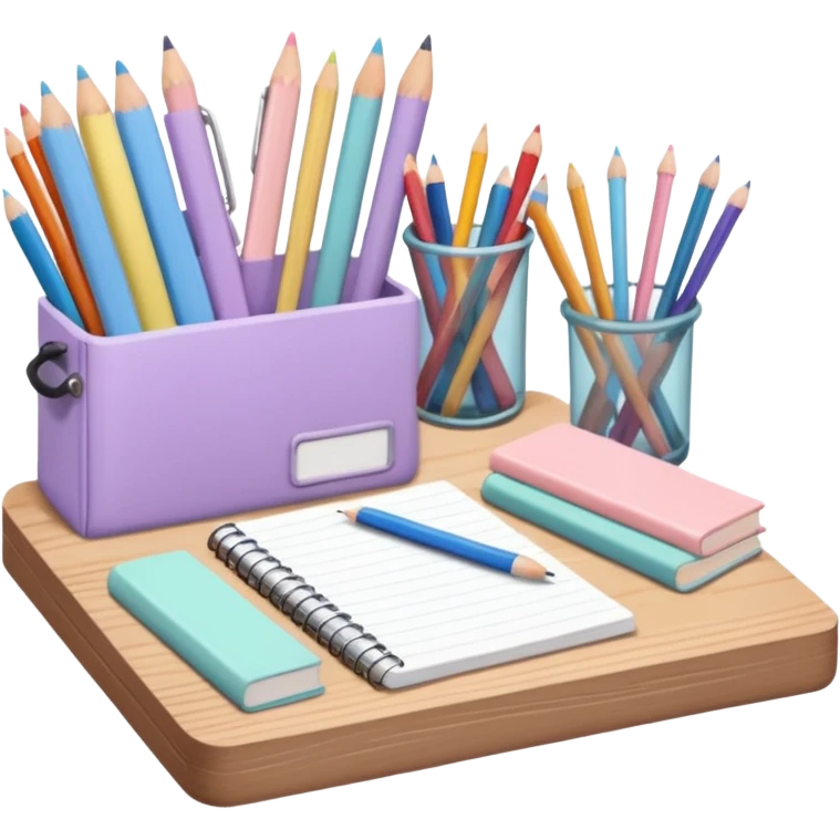 school supplies cottage core  emoji