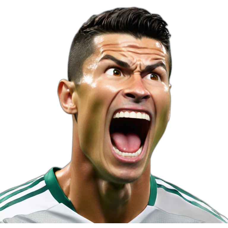 cristiano ronaldo screaming. emoji
