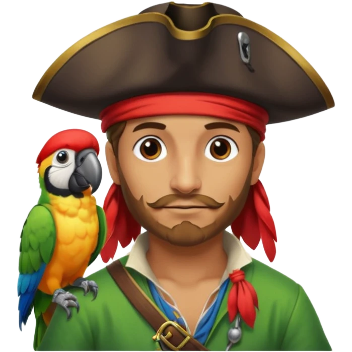 pirate and parrot emoji