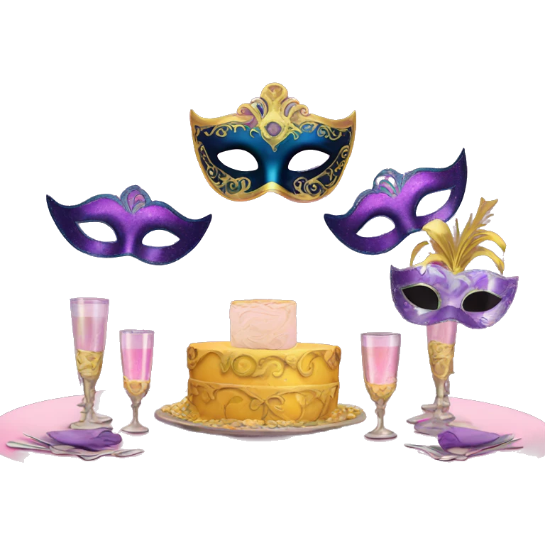 masquerade party table  emoji