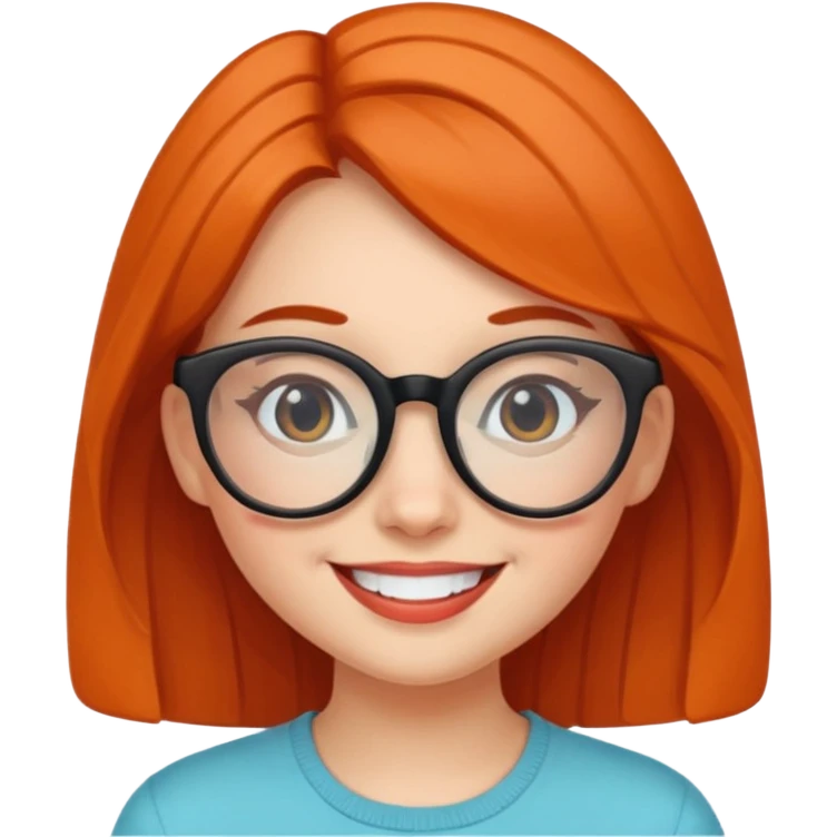 big spects with girl smile emoji