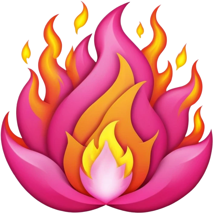 Pink fire emoji