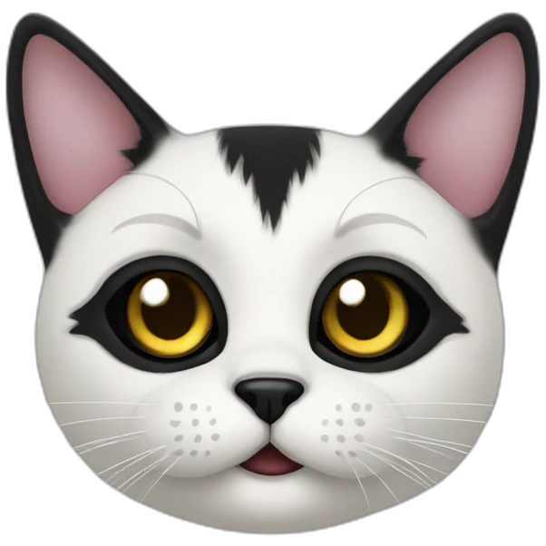 white-black-cat-with-black-stain-mouth emoji