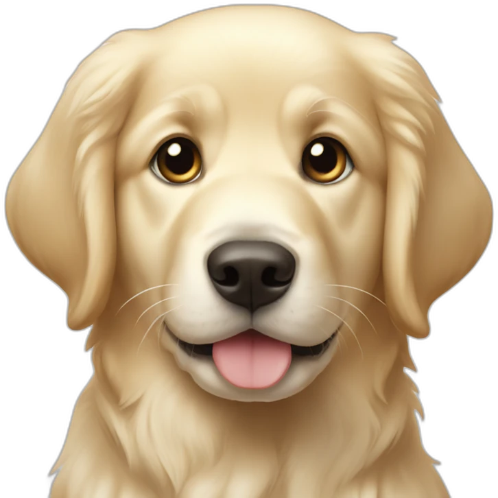 Golden retriever blanc chiot emoji