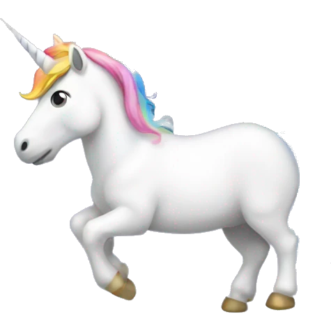 Unicorn pooing rainbow emoji