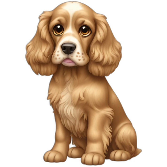 Dog-english-cocker-spaniel-full-body-golden emoji