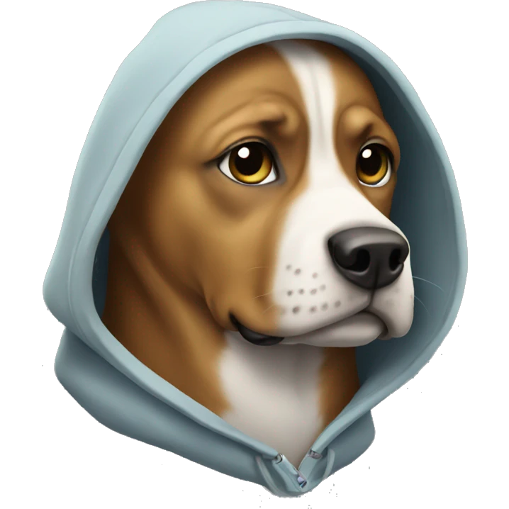 Dog with a hoodie on  emoji