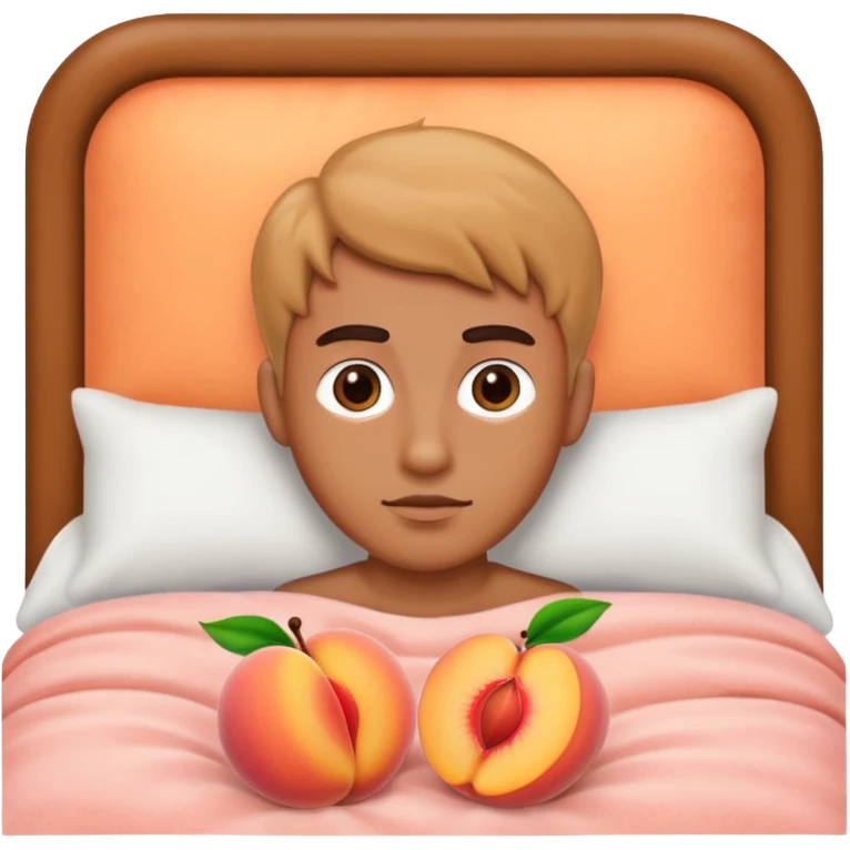 Créer emoji de un homme derrière une pêche avec un lit emoji