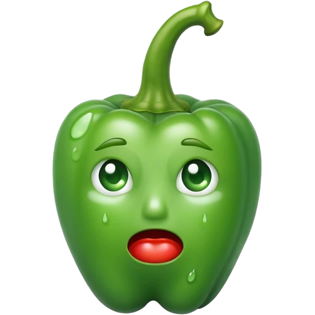 Crying pepper emoji