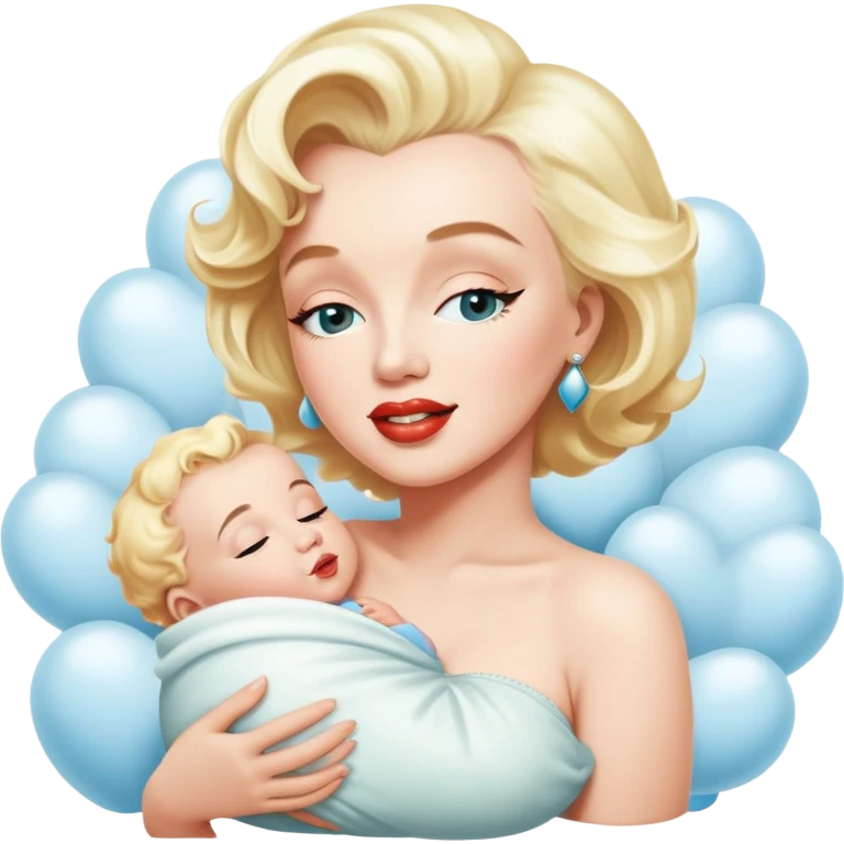 Marilyn Monroe dreaming about baby emoji