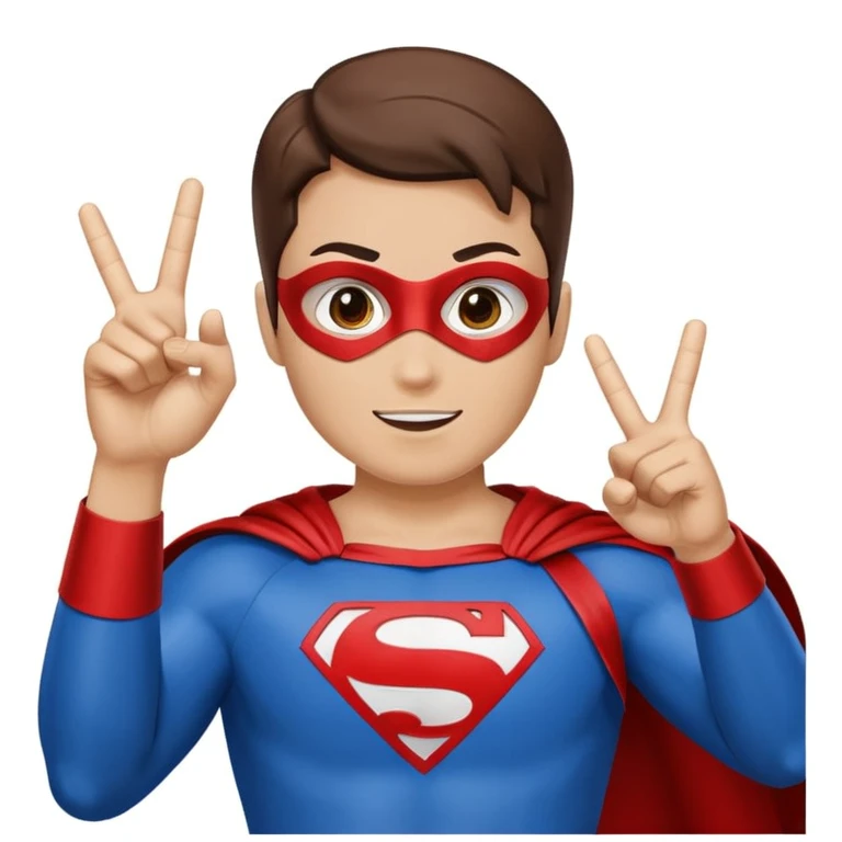  Mוונדר וומן עושה סימן ניצחון ביד ובתוכו האות  emoji