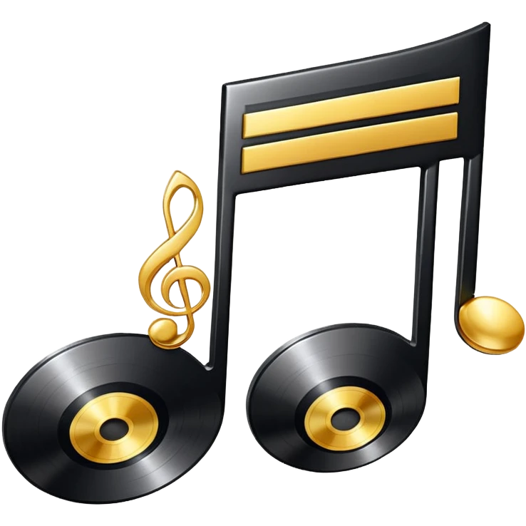music note with a music disc emoji