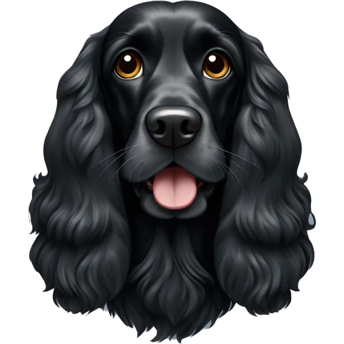 Black english Cocker spaniel emoji