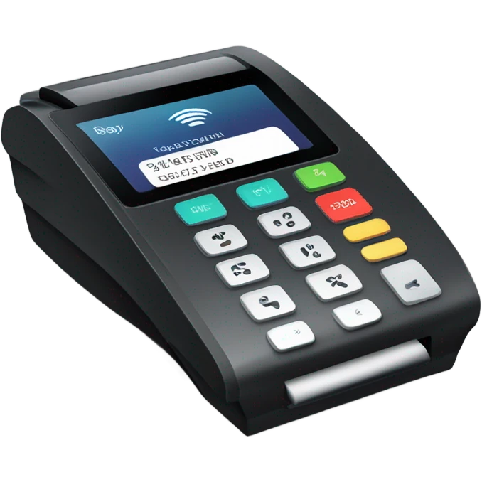 Debit card pos terminal minimal emoji