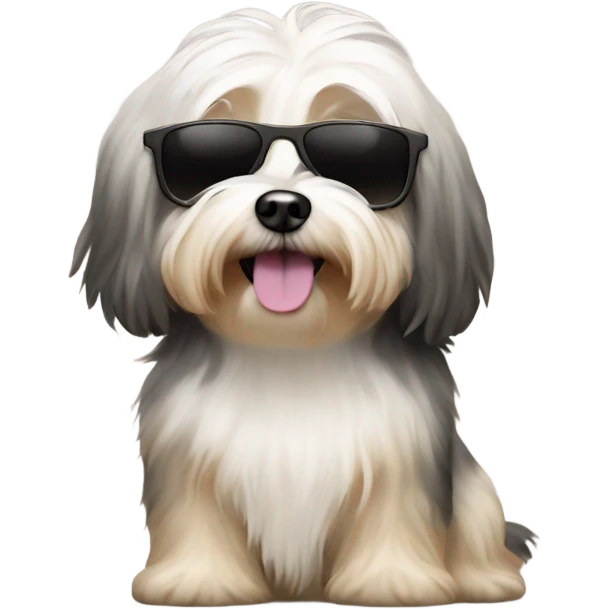 Havanese with sunglasses emoji
