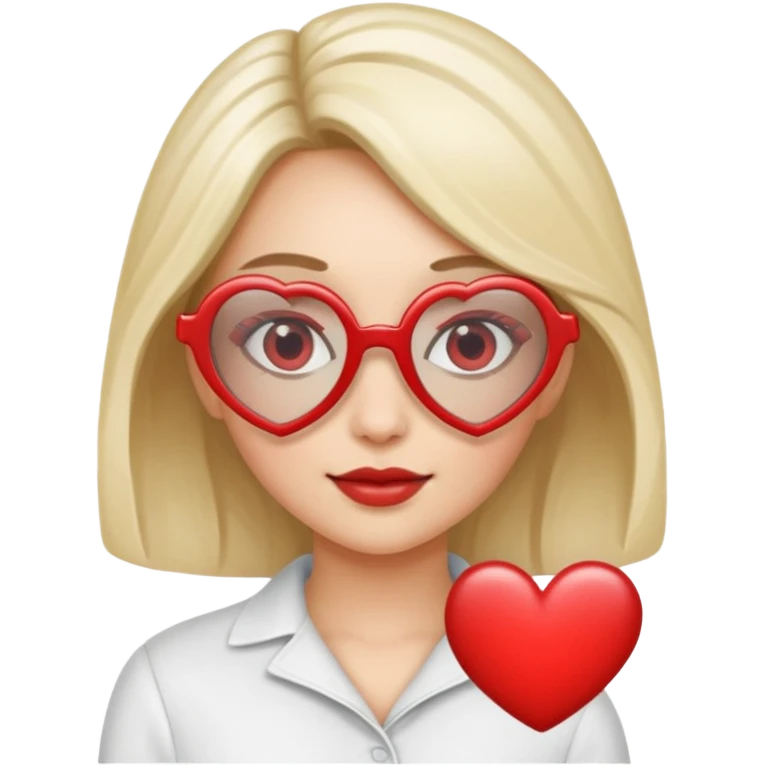 heart shaped Glasses Lady emoji