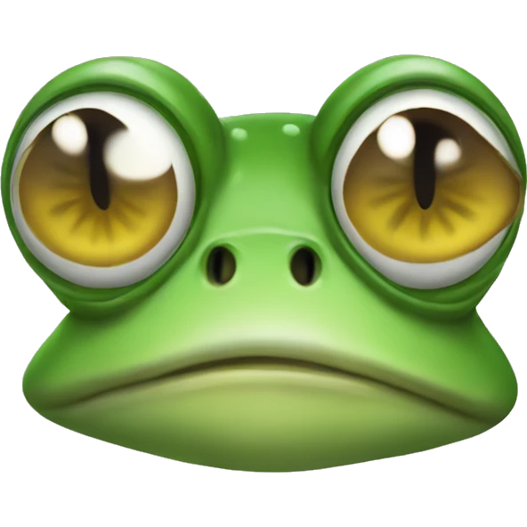 Frog tearing up in eyes emoji