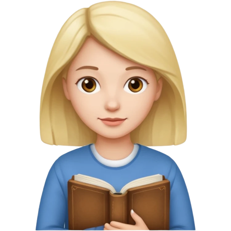 woman holding book emoji