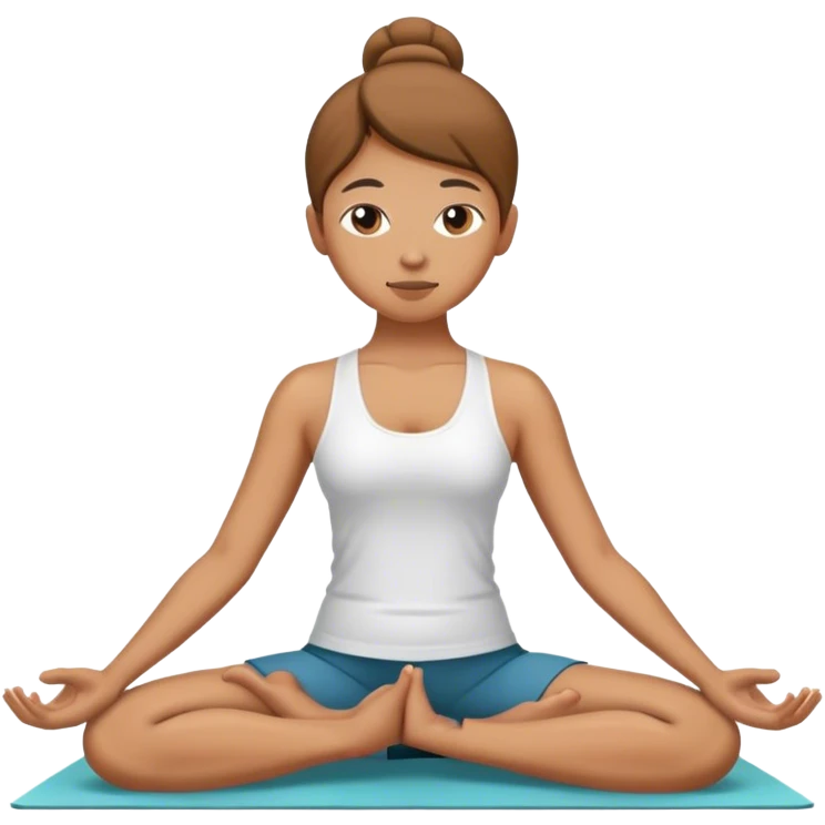 Asiendo yoga emoji