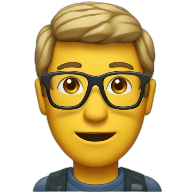 Fisherman with bee gee haircut and glasses  emoji