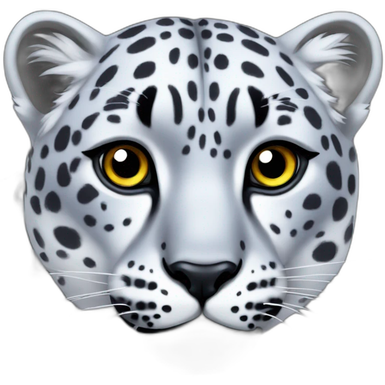 prismatic snow leopard emoji