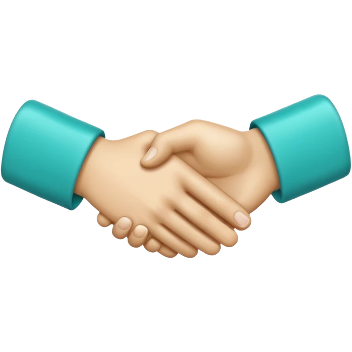 teal handshake amoji in the color hex of A8F2F9 emoji