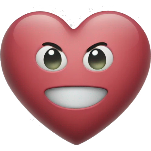 heart on blank an white emoji