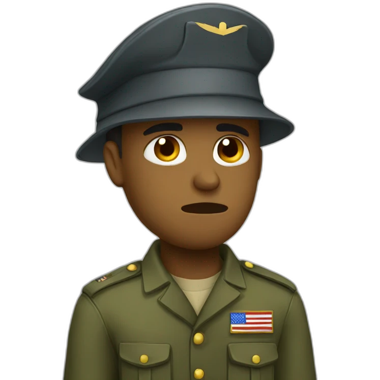 soldier being sad emoji