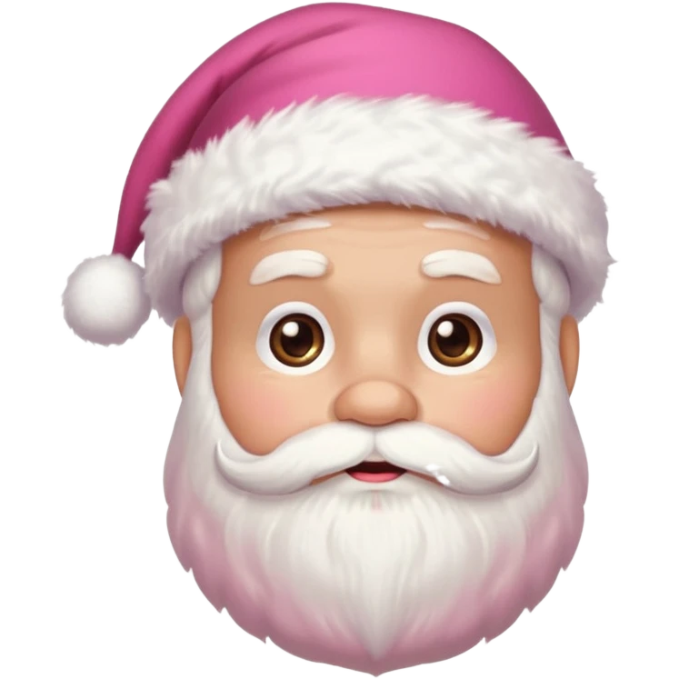 Cute Santa Claus with pink hat emoji