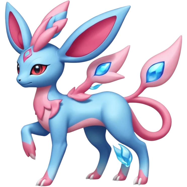 Hydro-elemental Salamence-Sylveon-Fakémon-fusion (full body) emoji