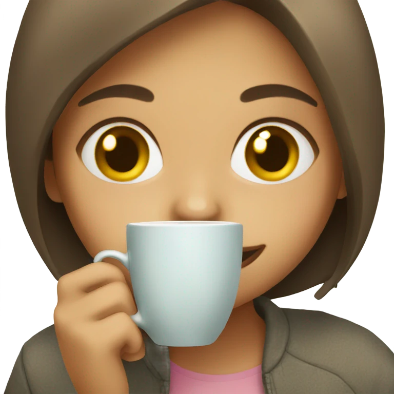 girl drinking tea  emoji