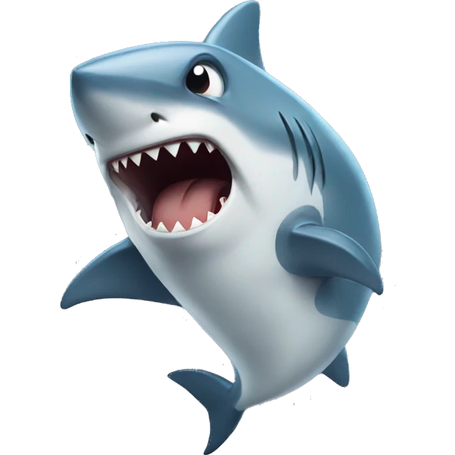 Confused shark emoji