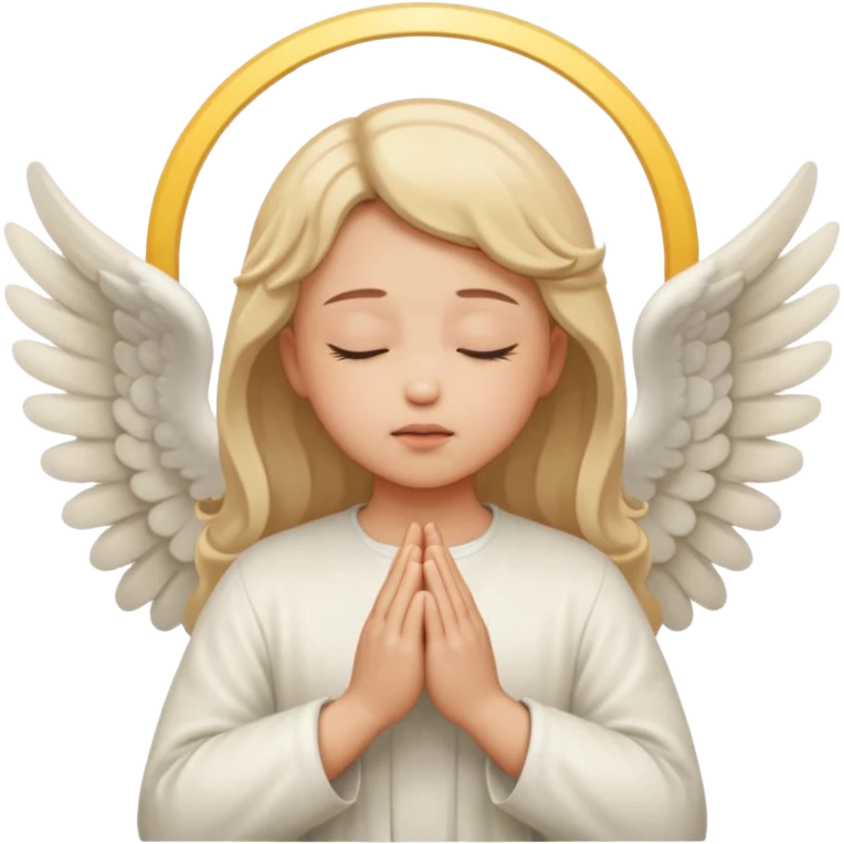 Angel pray close your eyes emoji