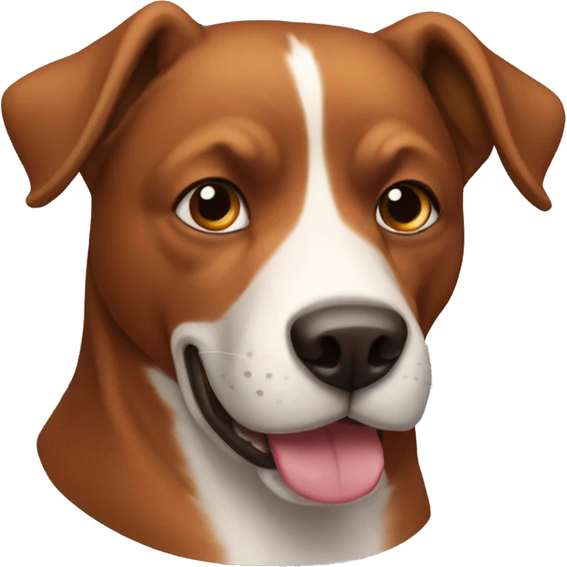 perro marron, alto, patas grandes y panzon emoji