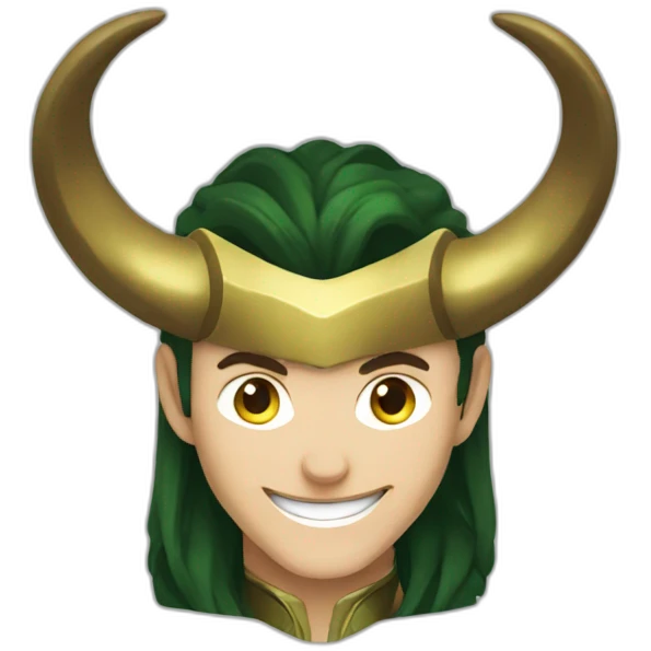 happy loki with horns emoji
