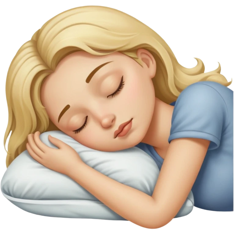 Dirty blonde girl sleeping emoji