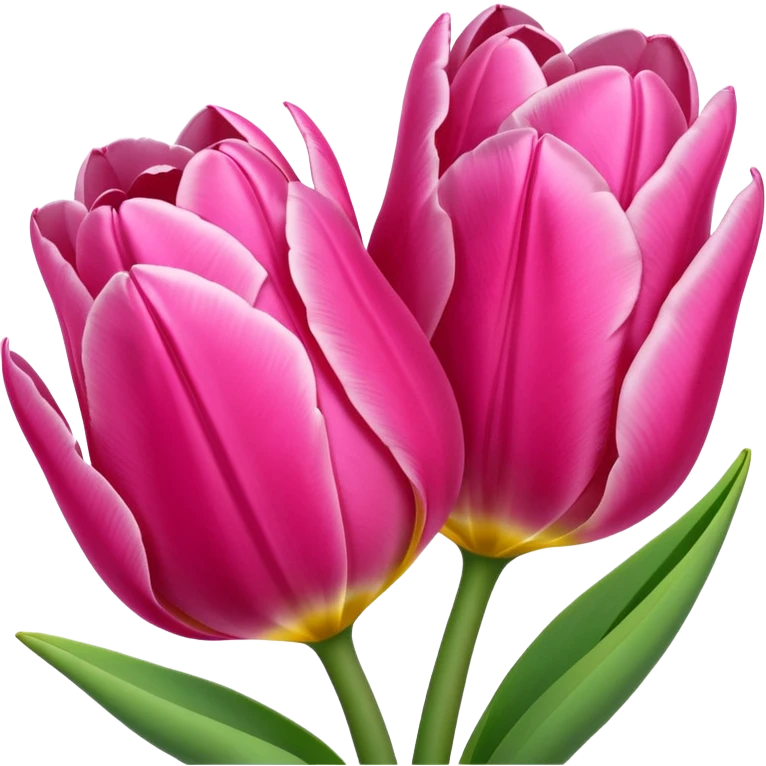 Pink tulips emoji