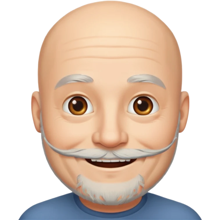 Bald man with grey beard emoji