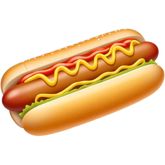 Chicago hotdog with yellow mustard emoji
