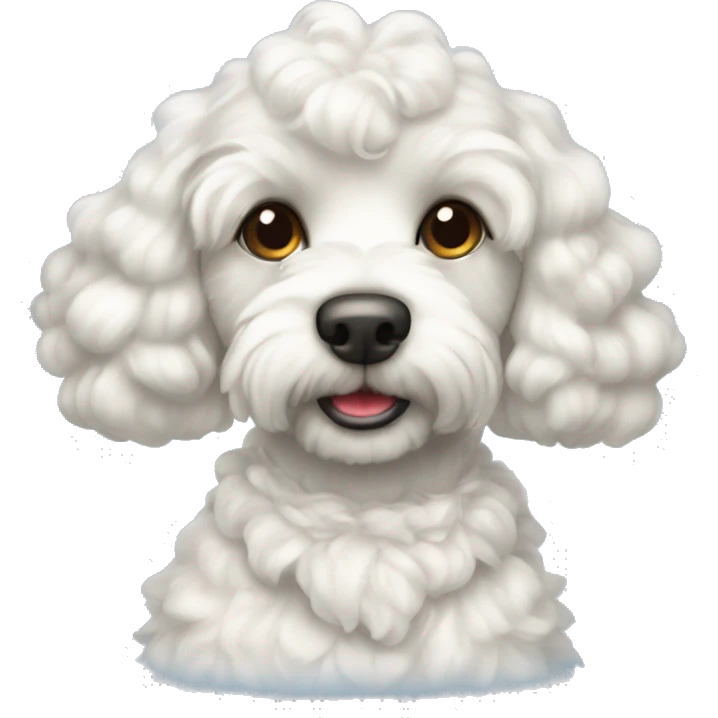 Cockapoo in Snow White dress emoji