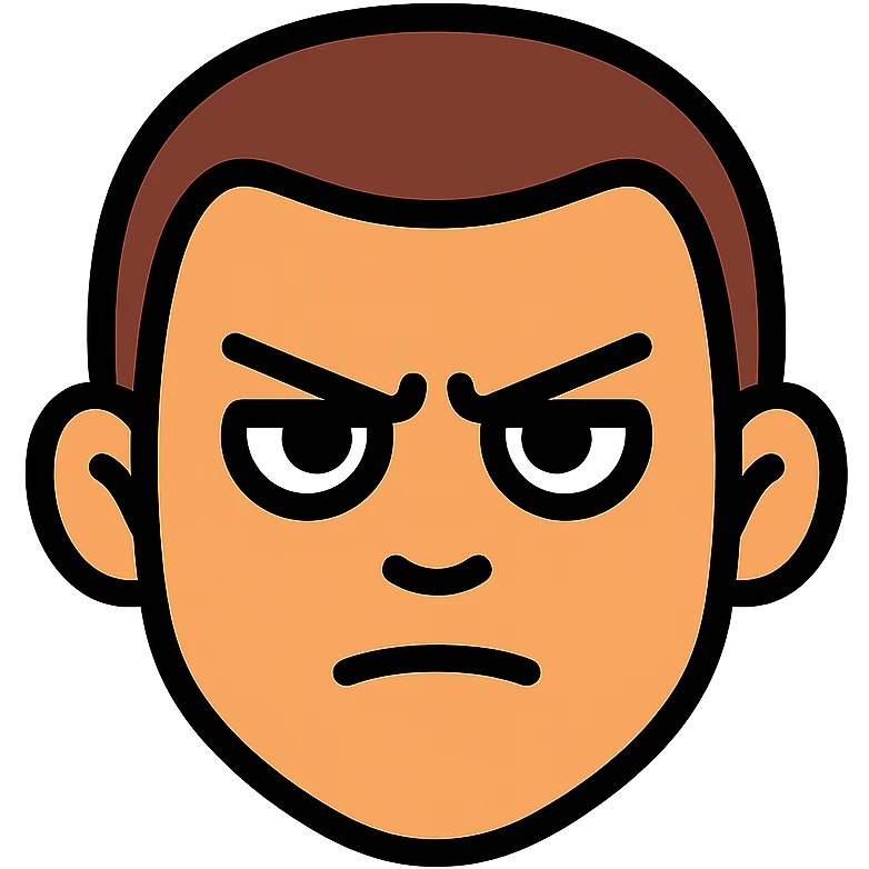 determined face with focused eyes, representing 'locked in' emoji