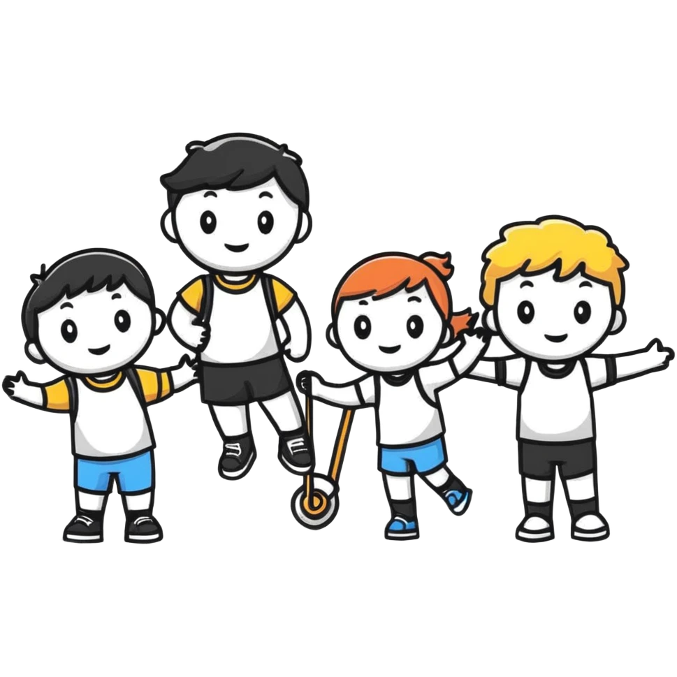 The Goonies group of kids, adventure movie characters emoji